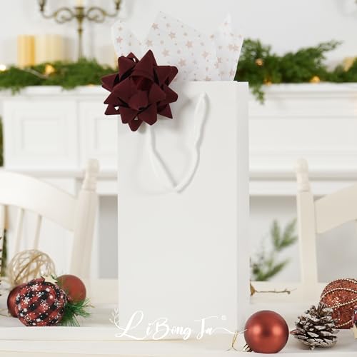 Dark Red Velvet Gift Bow 12 PCs G650