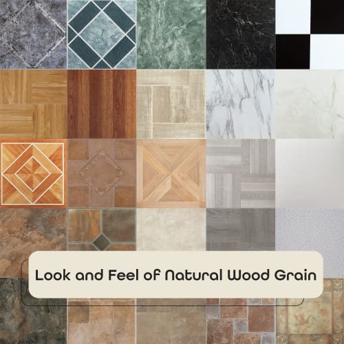 Self Adhesive Vinyl Floor Tiles, 45 Tiles, 12" x 12", Medium Oak Plank-Look P372