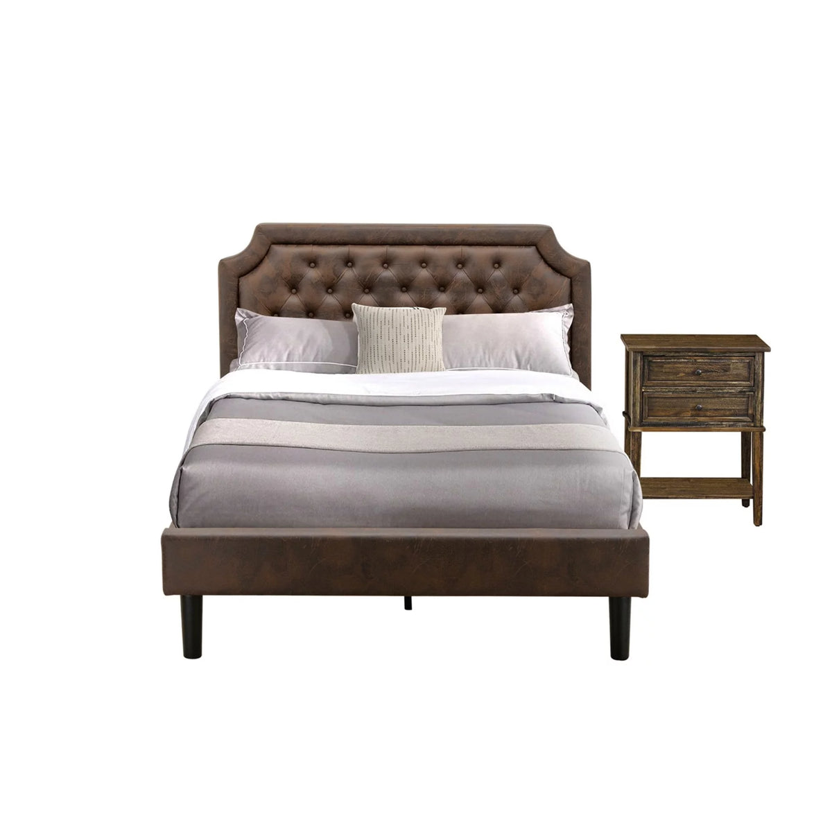 2-Piece Wood Full Bedroom Set I249