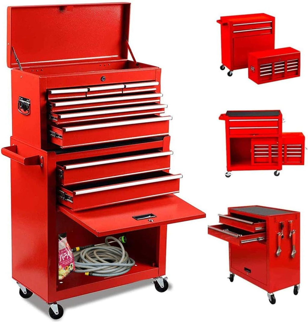 8 Drawer Rolling Tool Chest Cabinet with Lock T6335