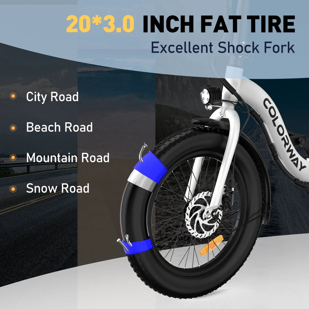 20x3.0 Fat Tire Electric Bicycles 12Ah 36V 500W E Bike B35034