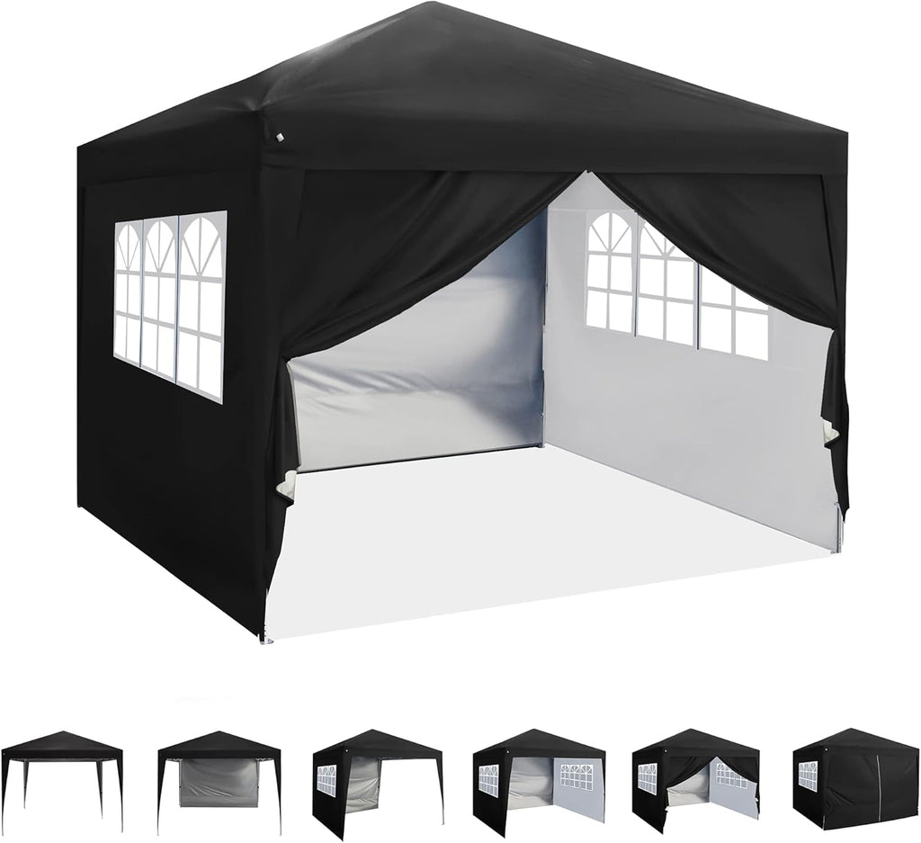 10'x10' Pop Up Canopy with Sidewalls, Royal Blue E7718