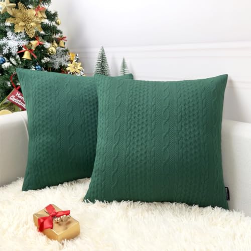 Pack of 2 Super Soft Patterned Red Cushion Covers 18 x 18 inch L172505