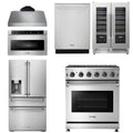 30 Gas Range, Range Hood, Microwave, Refrigerator, Dishwasher, Wine Cooler C818