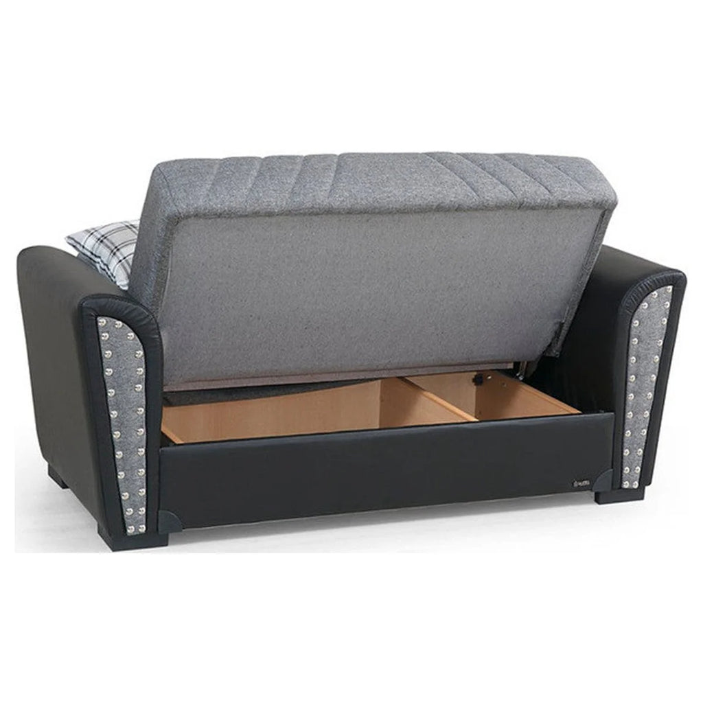 Gray Fabric Loveseat J90110