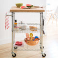 2 Tier Maple Butcher Block Cart H192380