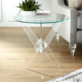 Clear Round Acrylic Accent Table 22" Wide V757626