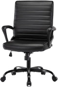 Ergonomic Bonded Leather Swivel Office Chair with Armrests X23633