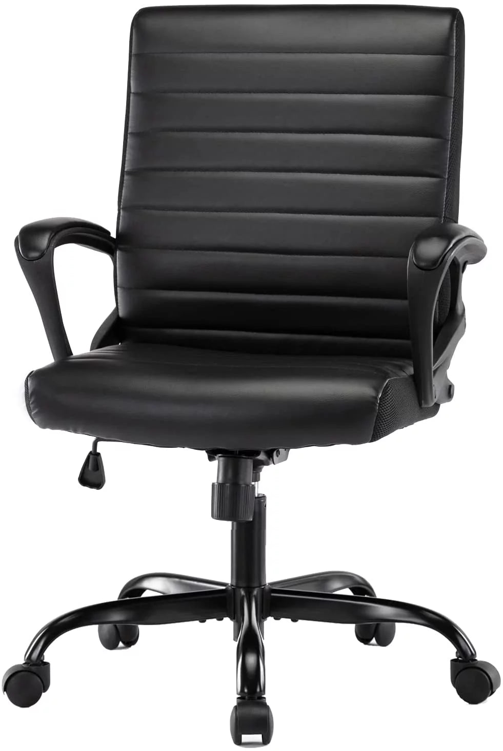 Ergonomic Bonded Leather Swivel Office Chair with Armrests X23633
