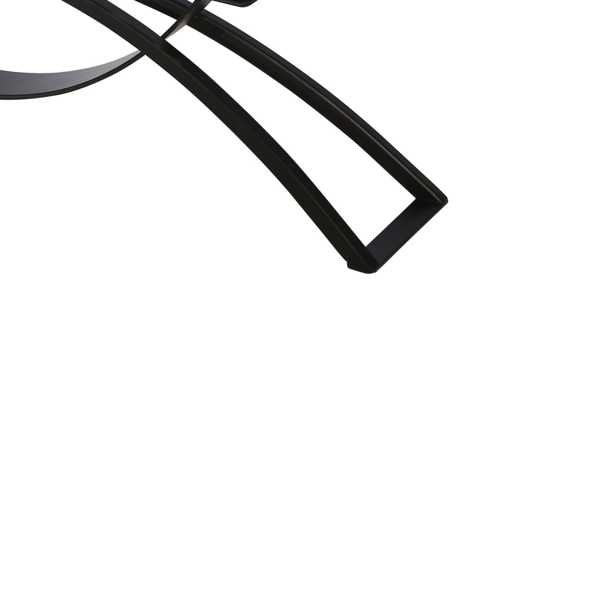 Glass Candle Holder with Metal Base Black U6592