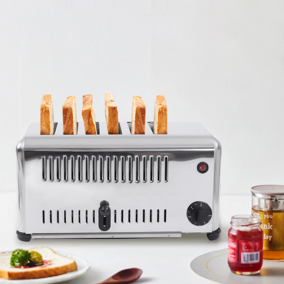 6 Slices Pop-Up Electric Stainless Steel Toaster V23142