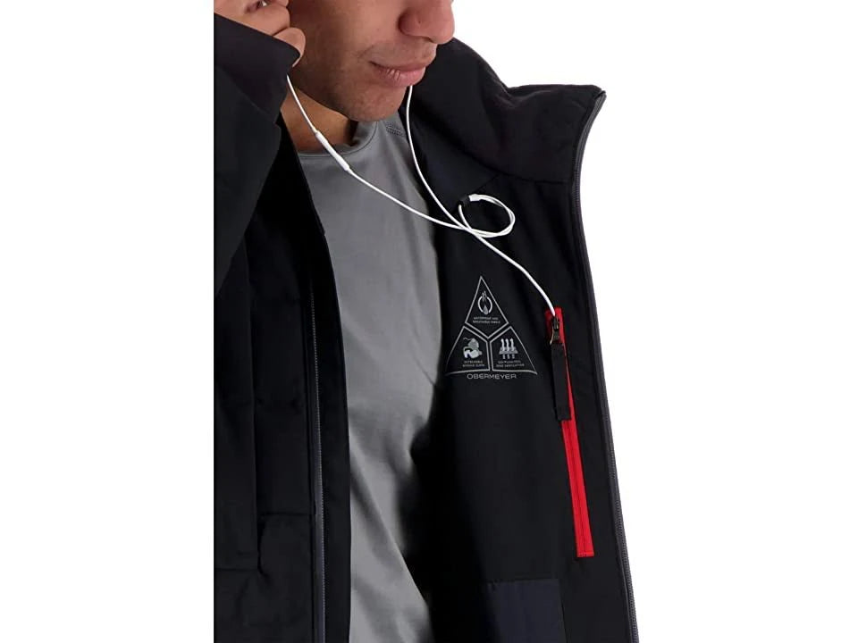 Mens Black Down Hybrid Jacket J54691