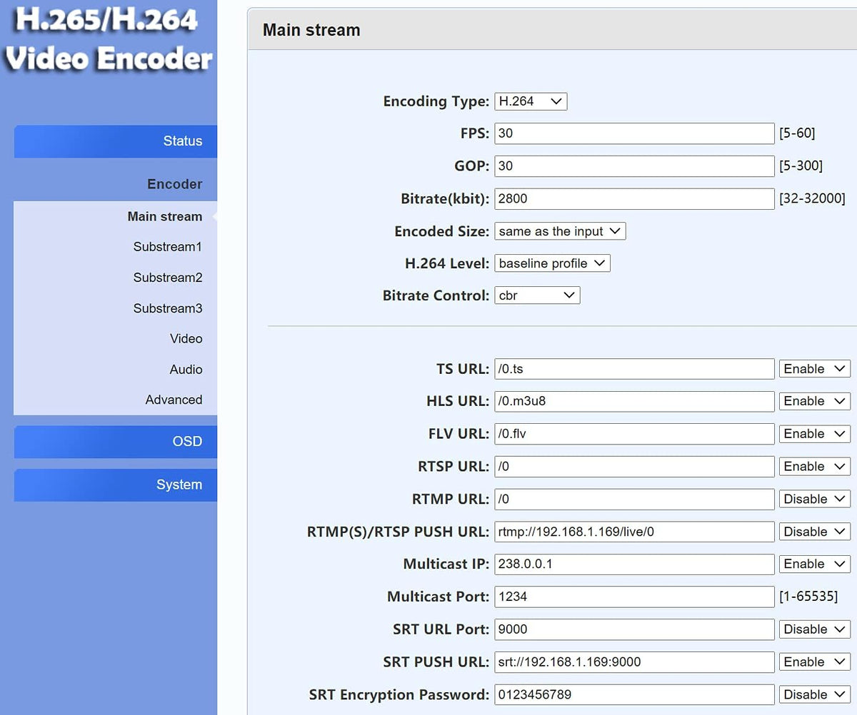 H.265 H.264 HDMI Video Encoder HDMI to IP Streamer E734