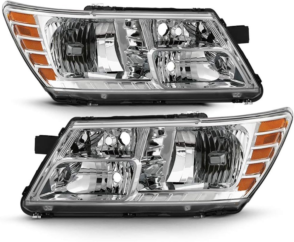 Chrome Housing Headlights Assembly Replacement Driver & Passenger Side B738284
