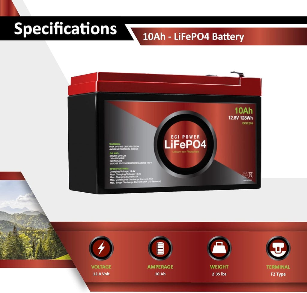12V 100Ah Lithium LiFePO4 Deep Cycle Rechargeable Battery O1974