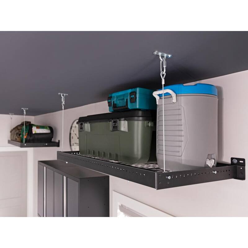 Steel Garage Wall Shelving in White (2-Pack) L864691
