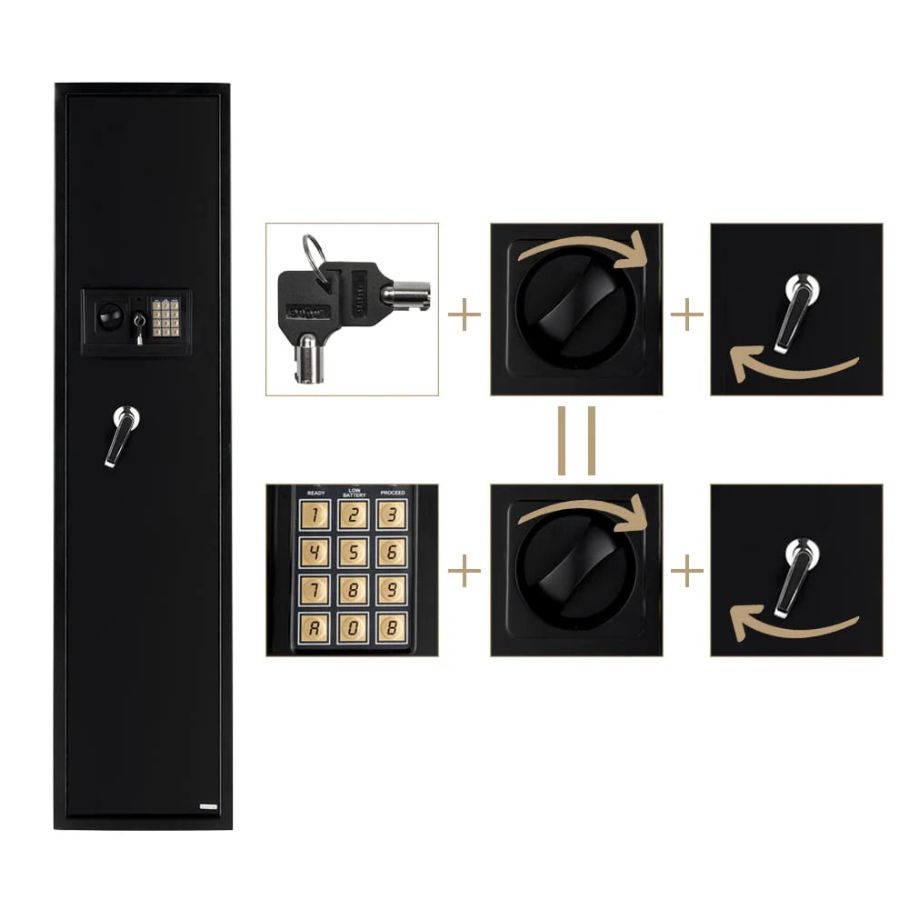 Gun Safe Cabinet with Digital Keypad for 5 Rifles Q737597