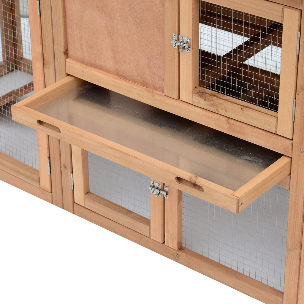 80" Wooden Chicken Coop with Nesting Box G82208