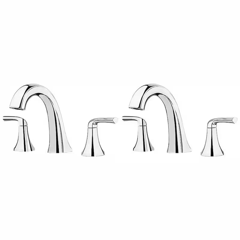 8 in. Widespread Double Handle Bathroom Faucet in Polished Chrome (2-Pack) W1089