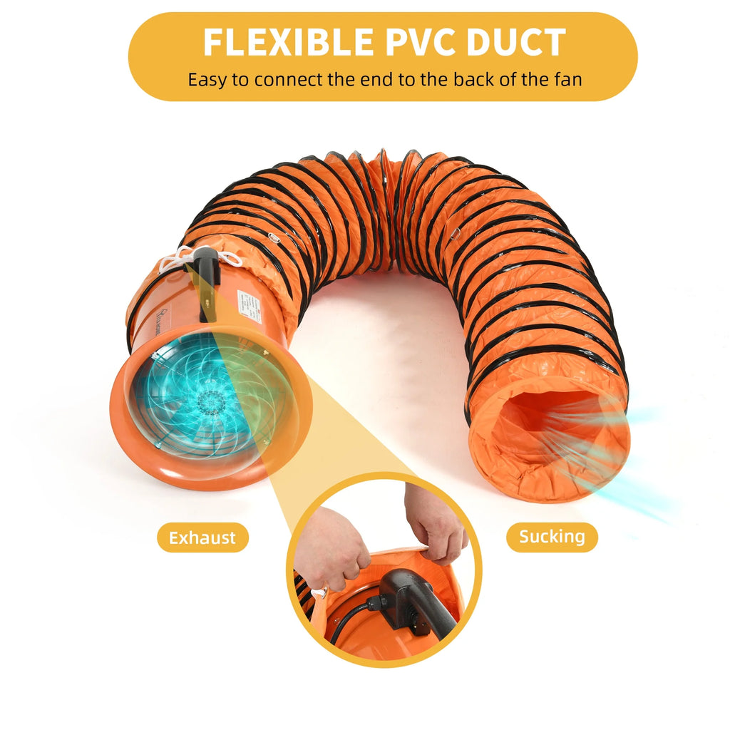 12" Utility Blower Extractor Fan with 16ft Duct Hose L57061