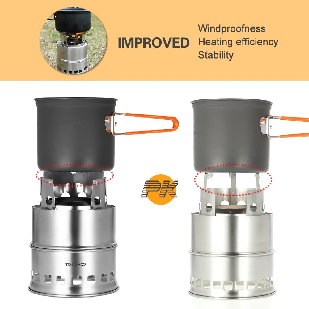 Portable Windproof Wood Stainless Steel Stove P901981