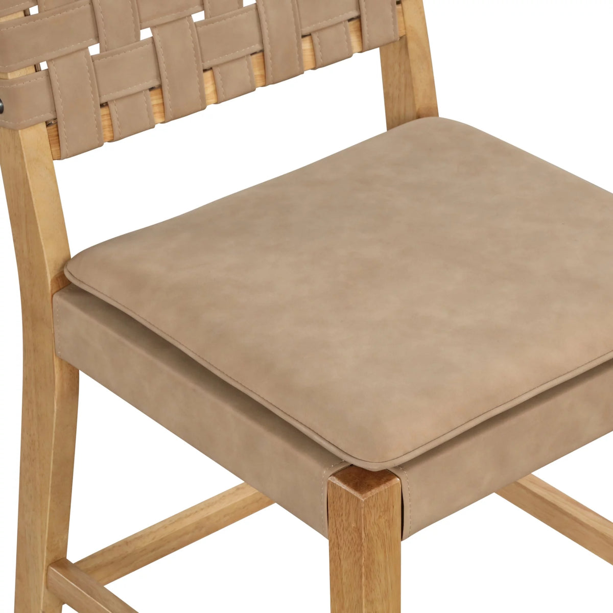 Mid-Century Modern Leather Bar Stool H3744