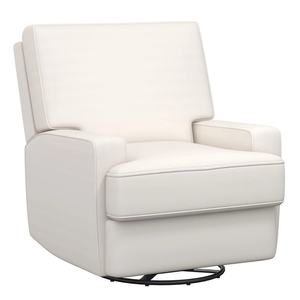 White Linen Swivel Glider Recliner Chair Y861163
