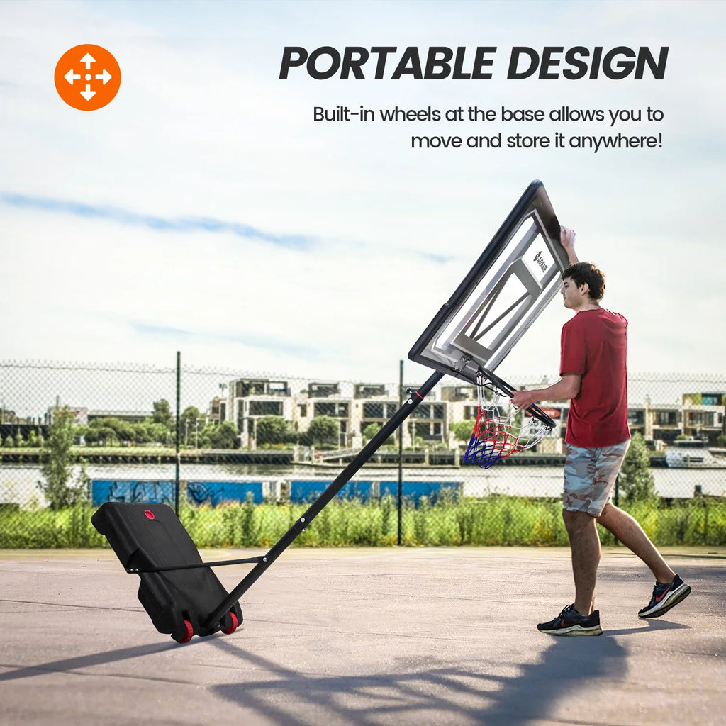 Portable Basketball Hoop & Goal 5 - 7 ft Height Adjustable K128715