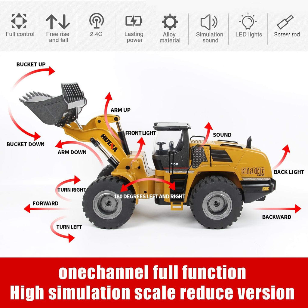 1:14 RC Construction Excavator with LED Lights and Sound Y463