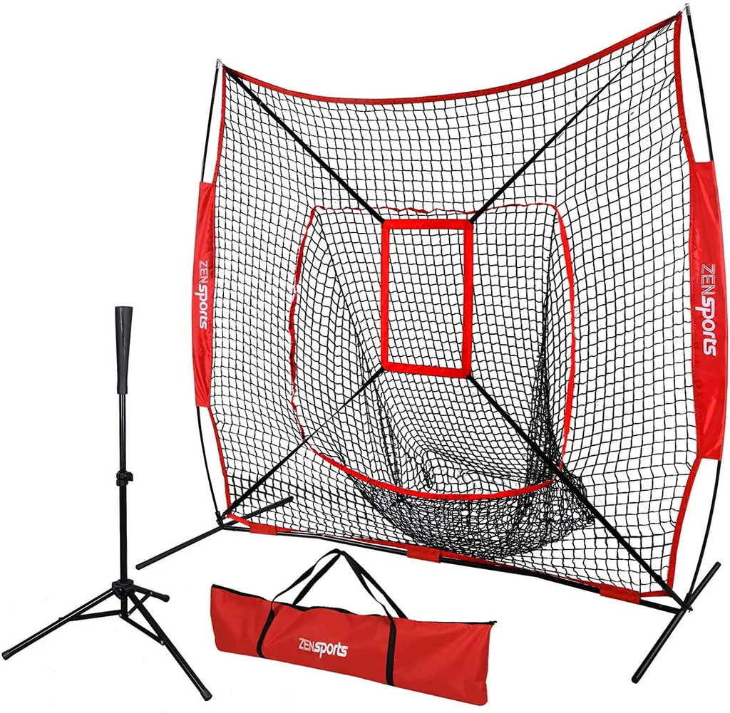 Baseball Softball Practice Net with Batting Tee and Carrying Bag D218