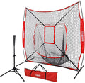 Baseball Softball Practice Net with Batting Tee and Carrying Bag D218