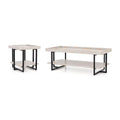 Wood 2-Piece Coffee Table Set in Antique White D95345