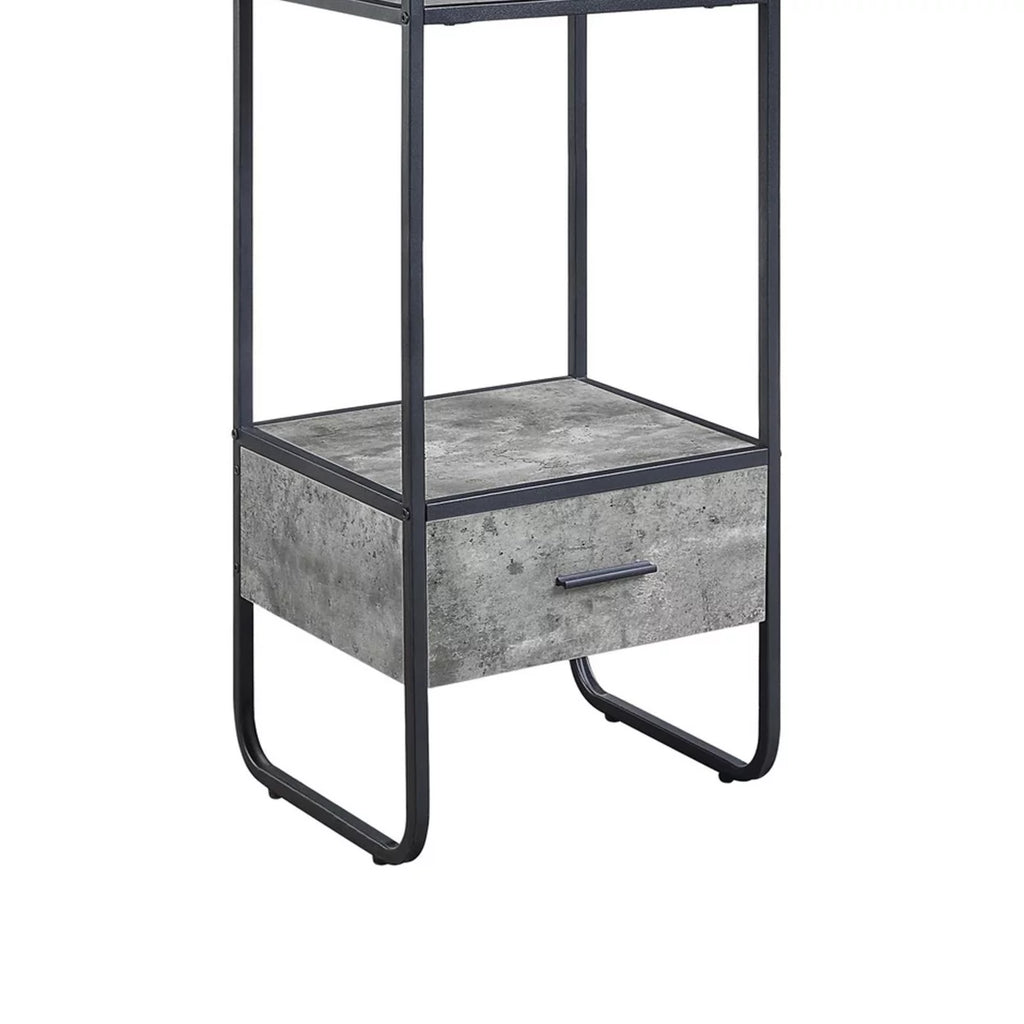 66 Inch Gray 3 Shelves Metal Frame Side Pier C265813