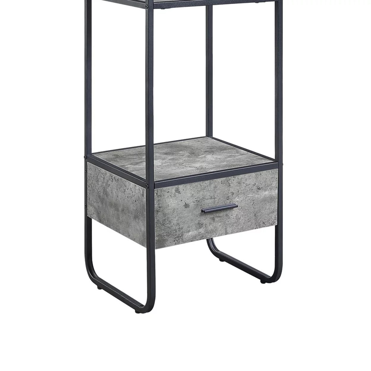 66 Inch Gray 3 Shelves Metal Frame Side Pier C265813