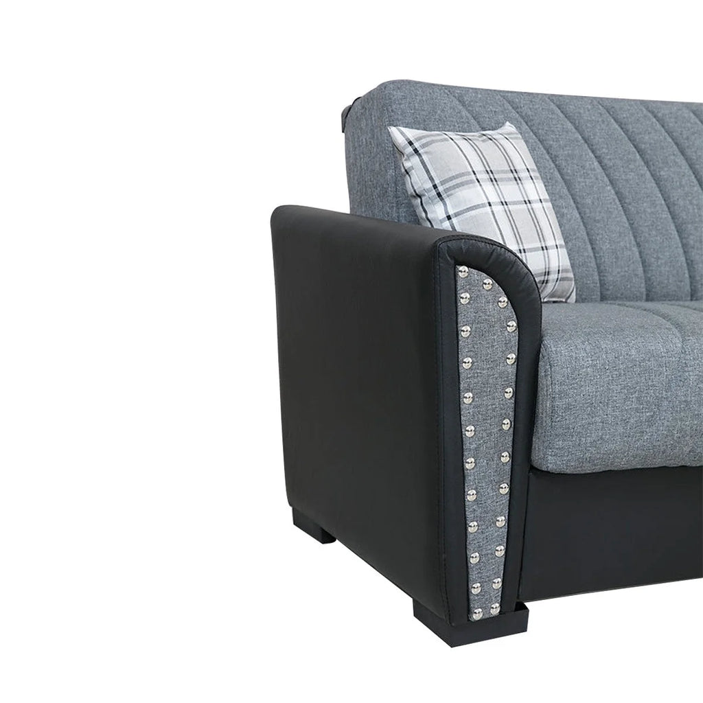 Gray Fabric Loveseat J90110