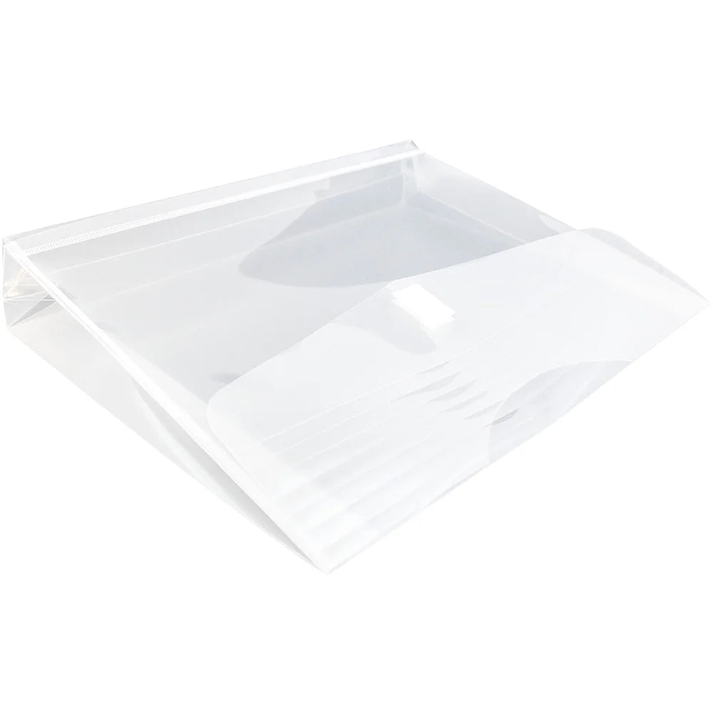 Clear Plastic Envelopes with Hook & Loop Closure, 12/pack Y348425