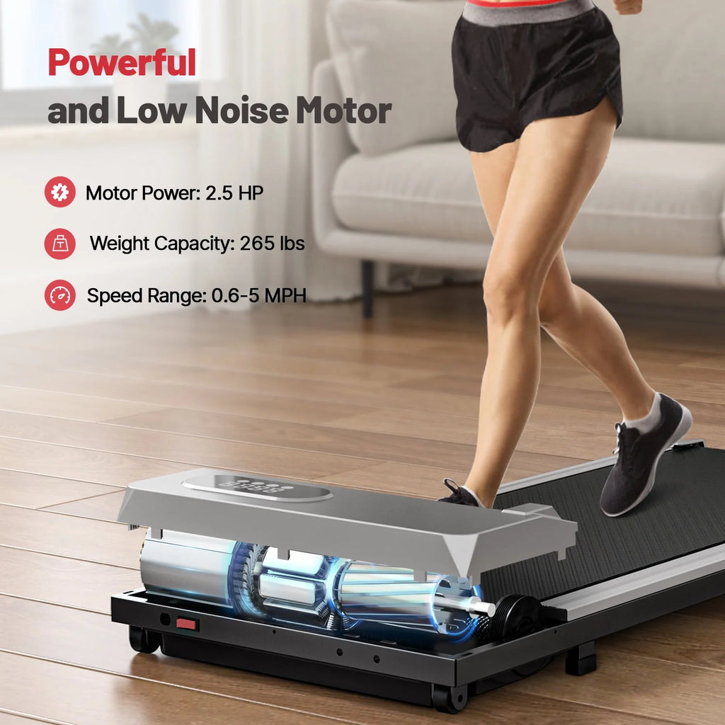 2 in 1 Under Desk Treadmill with Remote Control and LCD Display T50982