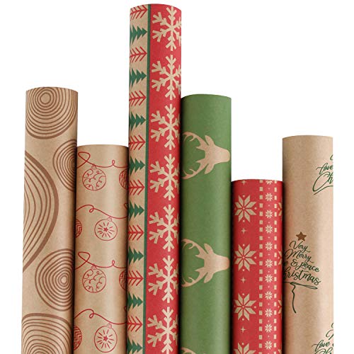Brown Kraft Wrapping Paper 6 Roll S3223
