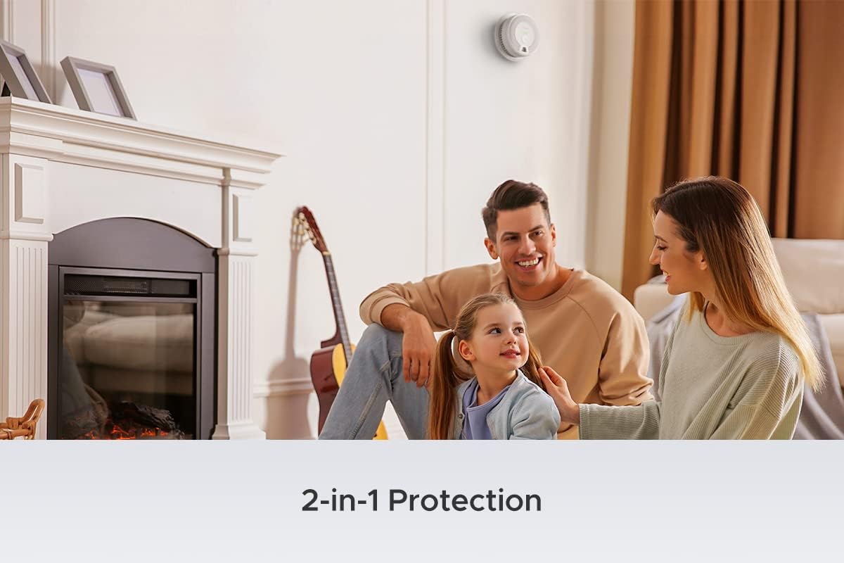 Wireless Interconnected Combination Smoke and Carbon Monoxide Detector, 10-Year Battery, Pack of 3 I77381
