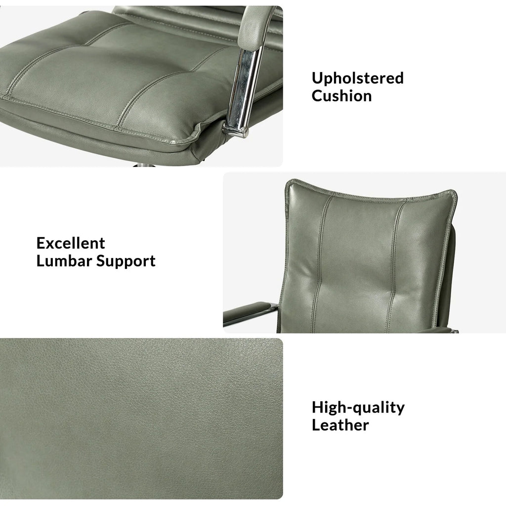 Faux Leather Swivel Office Desk Chair O980856
