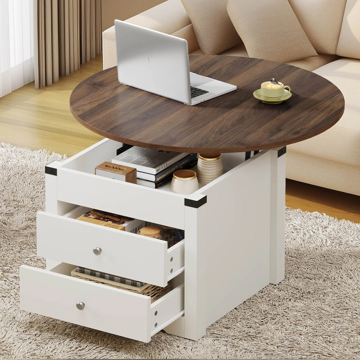 Lift Top Coffee Table with Storage Q689