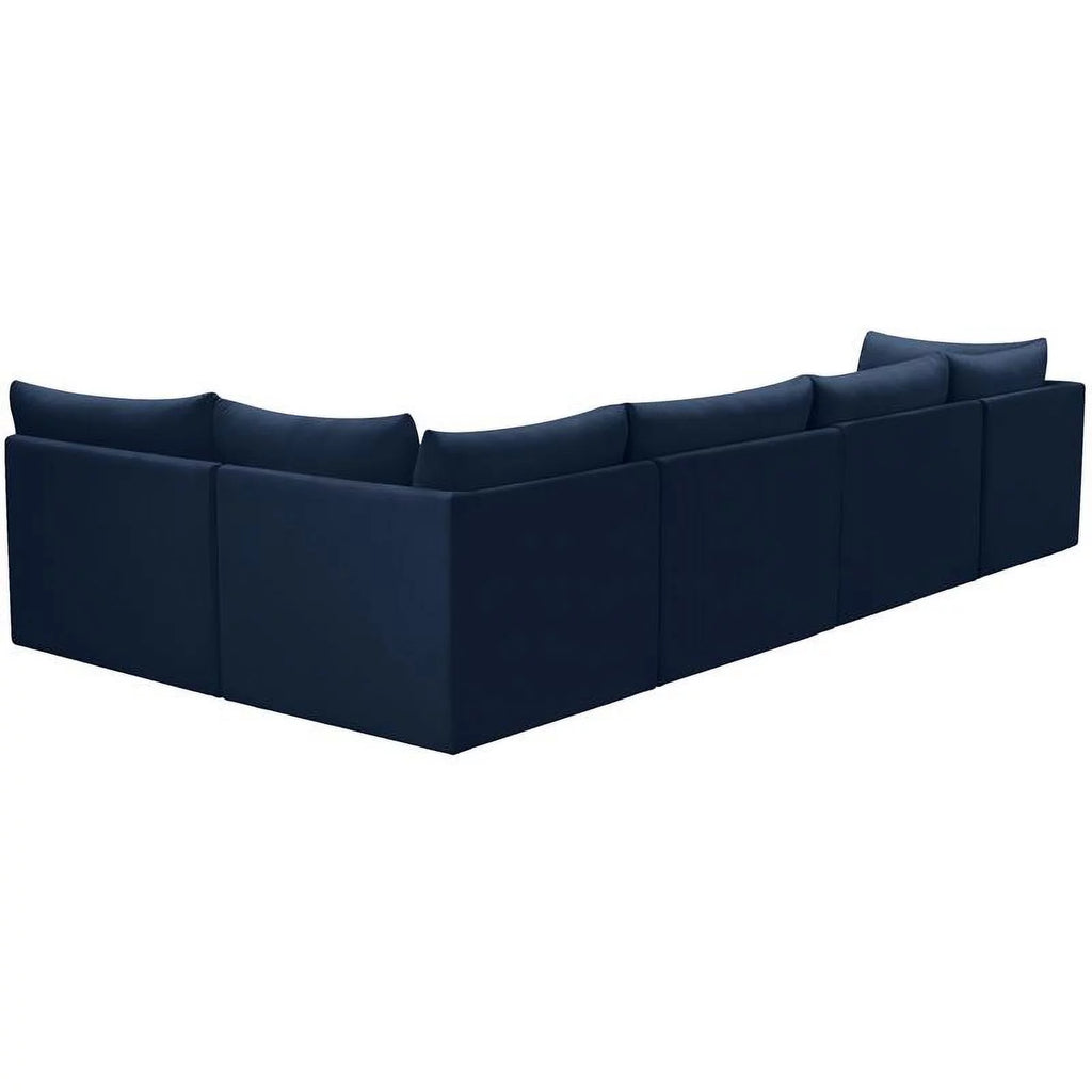 Navy Velvet Modular Sectional W9192