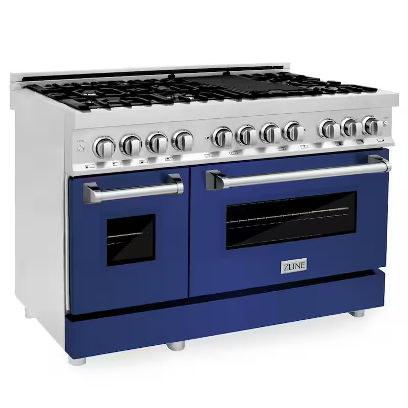 7 Burner Double Oven Dual Fuel Range in Stainless Steel V30951