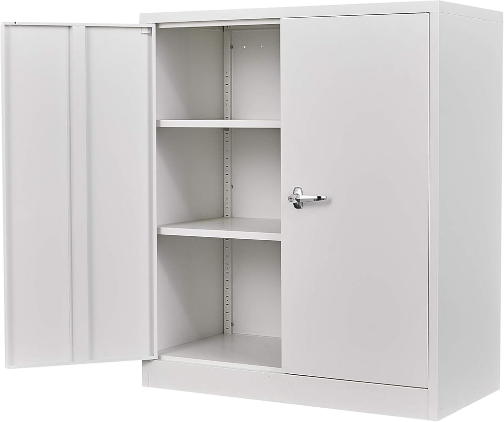 Industrial Metal Storage Cabinet with 2 Doors and 4 Adjustable Shelves Q51650