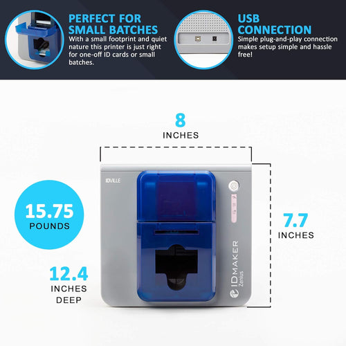 1 Sided Card Printer Machine & Supply Kit C599919