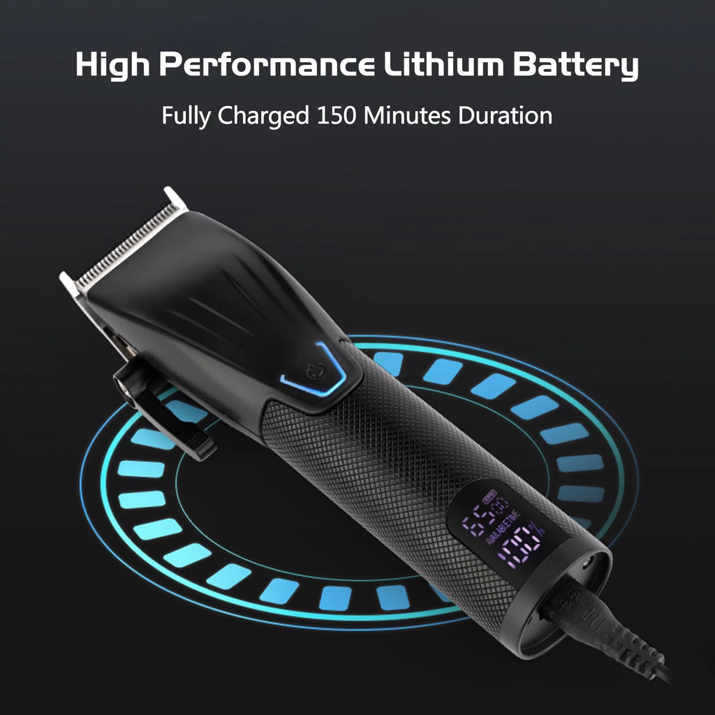 Electric Hair Clippers Set with Display, Speed Adjustable J372974