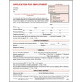 Application for Employment Form 8.5 x 11 25 Pack A29233