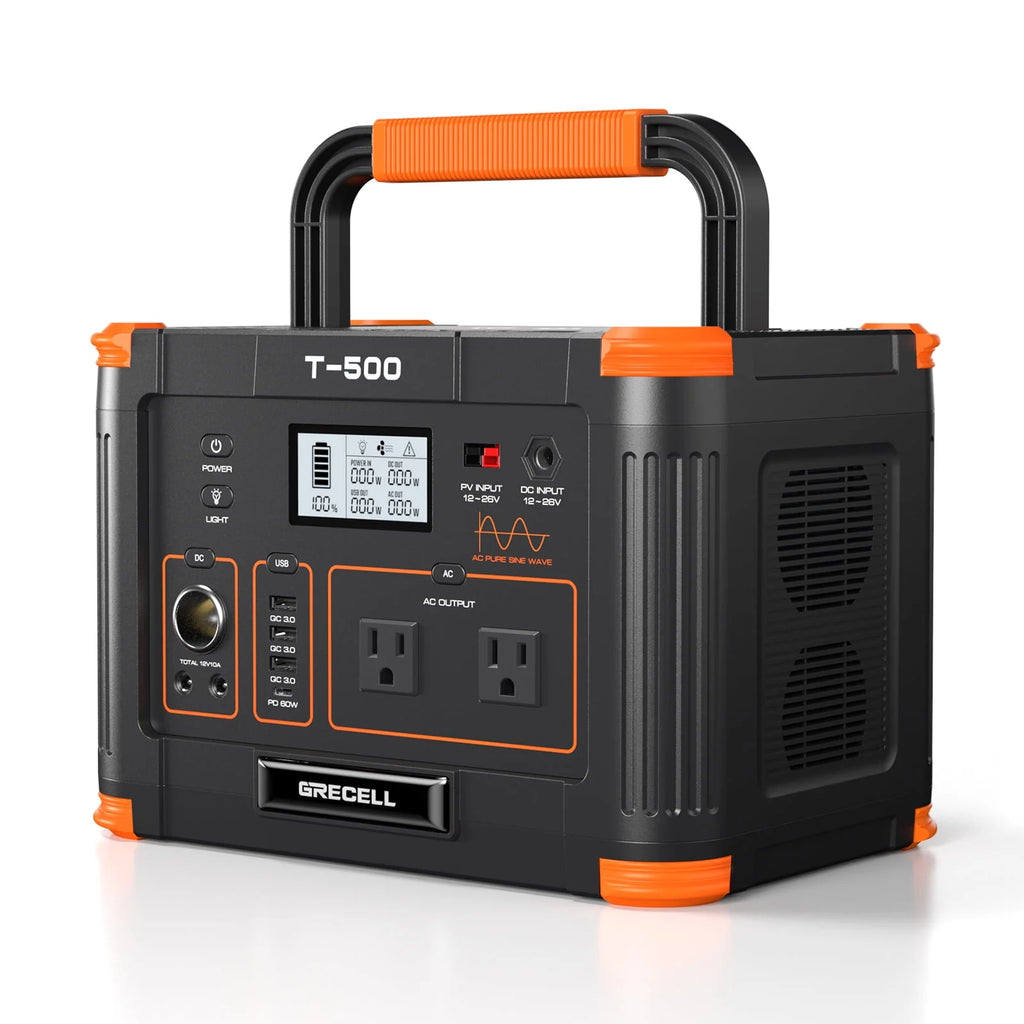 500W Portable Power Station and 100W Solar Panel Charger B30910