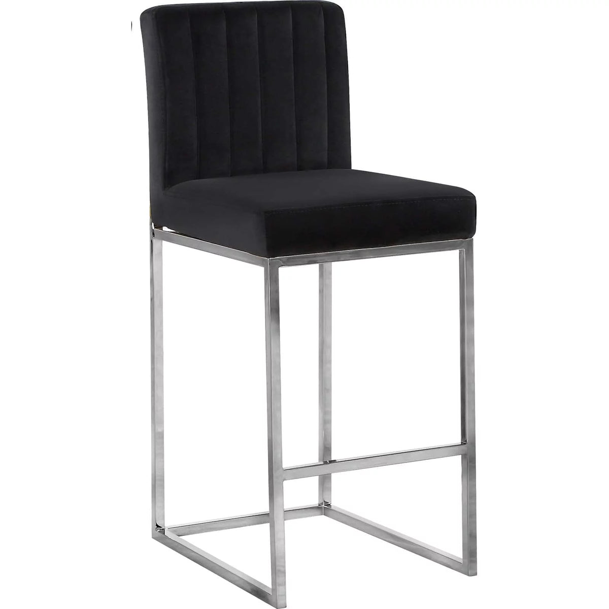 Gray Velvet Counter Stool S346705