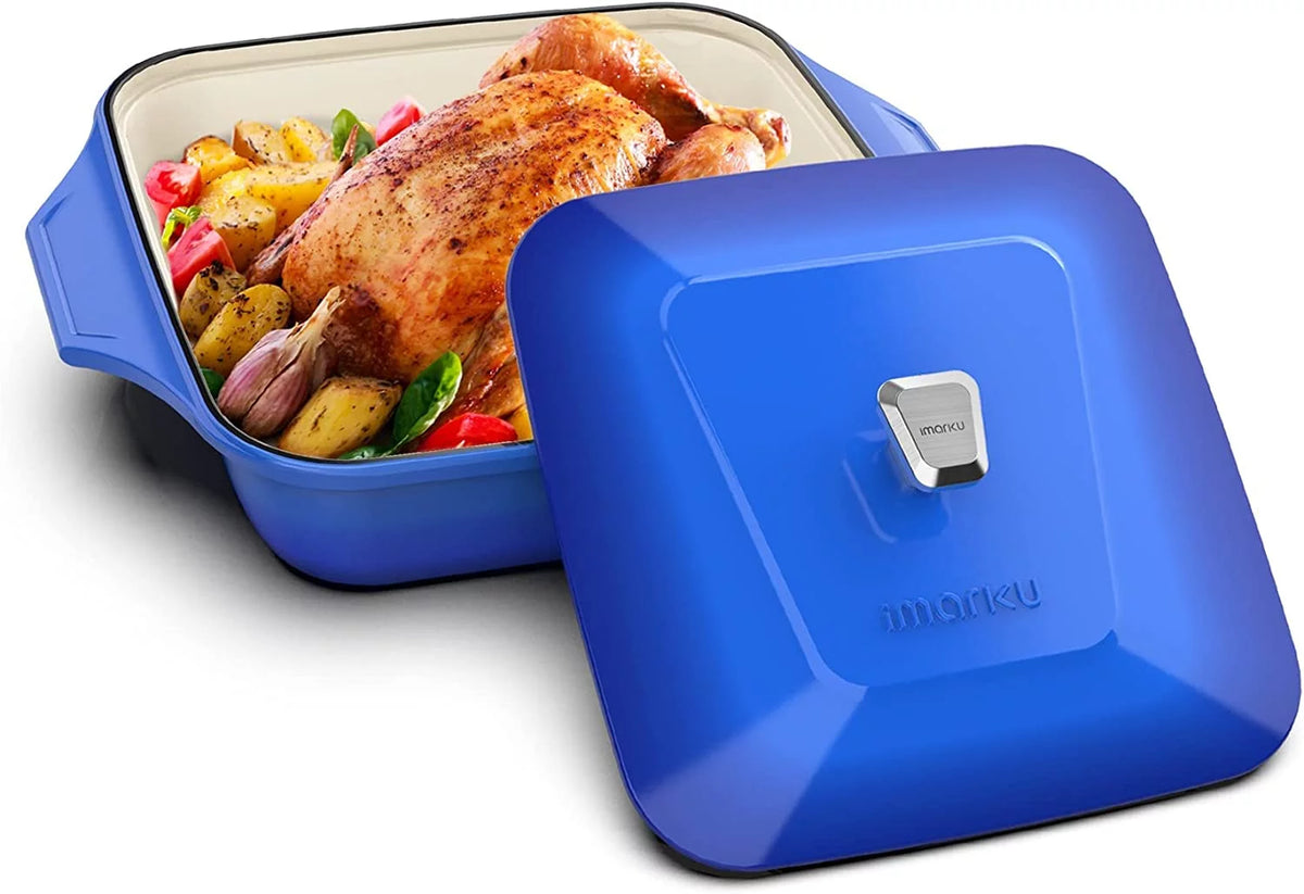 3.5-Quart Blue Enameled Cast Iron Dutch Oven with Lid B248010